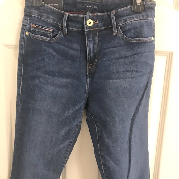 Tommy Hilfiger women raleigh high rise skinny blue jeans size 2 new - Picture 2 of 7